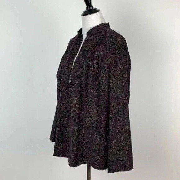 Elementz women’s blazer sz 1X multicolored paisley - Picture 6 of 9